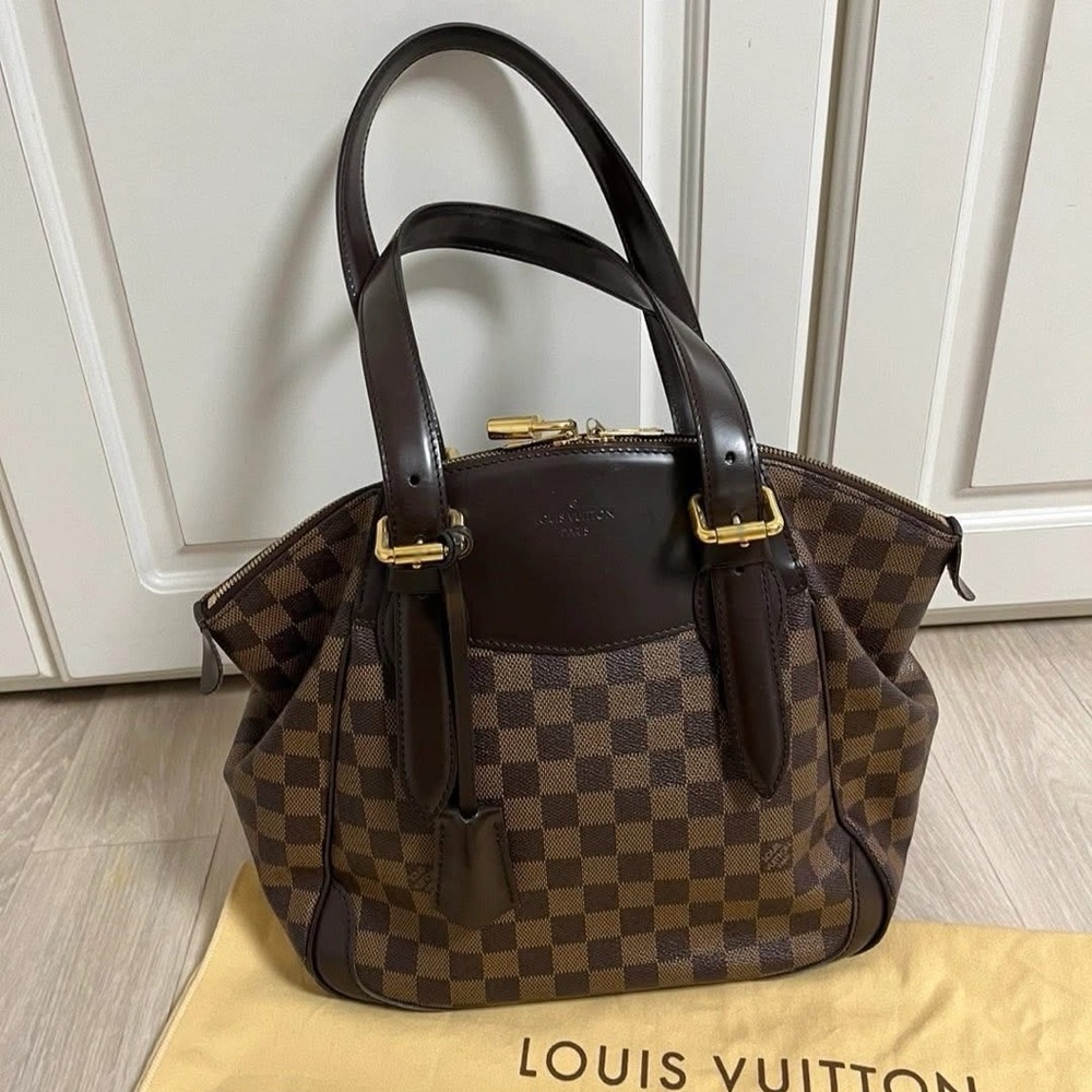 Louis Vuitton Verona GM Dark Brown Checkered Shoulder Bag